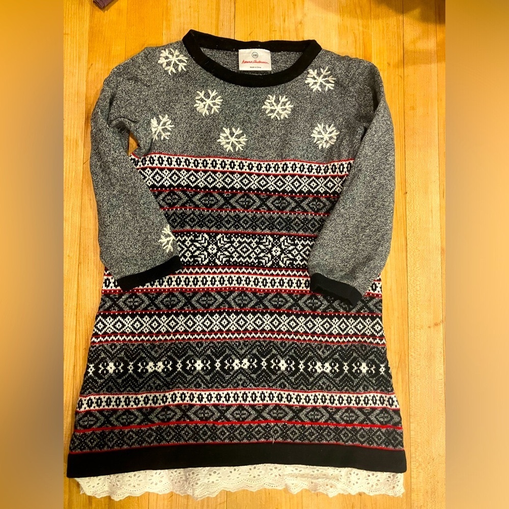 Hanna Andersson sz100 Swedish Fair Isle Winter / Christmas Dress